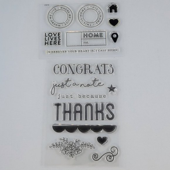 Stamps Clear Ms. Sparkle & Co. Congrats Thanks & Studio Calico Home Stamps Paper - Picture 3 of 11